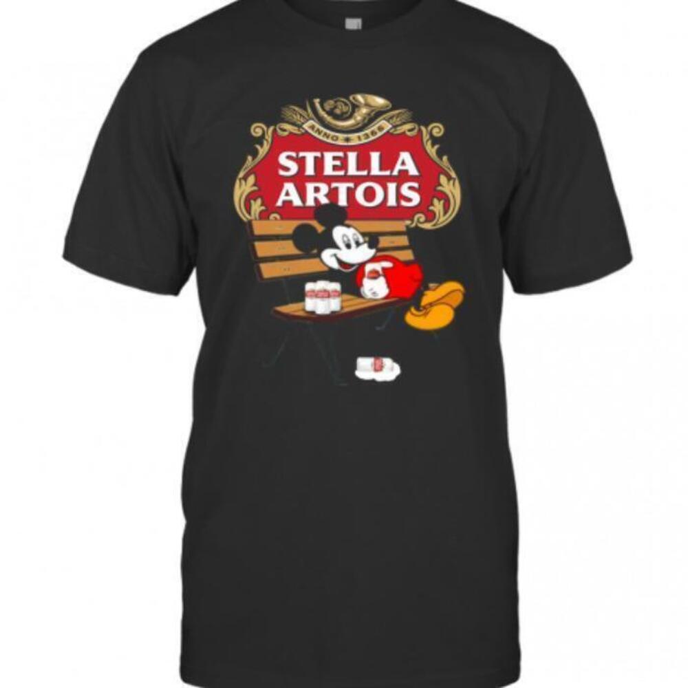 Mickey Mouse Loves Stella Artois Tshirt